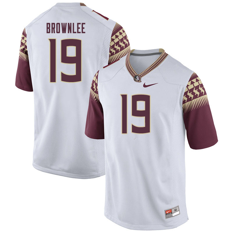 Men #19 Jarvis Brownlee Florida State Seminoles College Football Jerseys Sale-White
